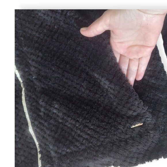 Women's Calvin Klein Black Fleece Zip Up Light Weight Jacket Size 1X - Picture 3 of 6